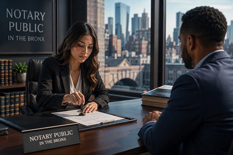 Professional notary public in the Bronx providing reliable document notarization services